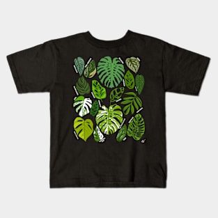 Monstera Species Houseplant Plant Lover Albo Thai Con Dubia Kids T-Shirt